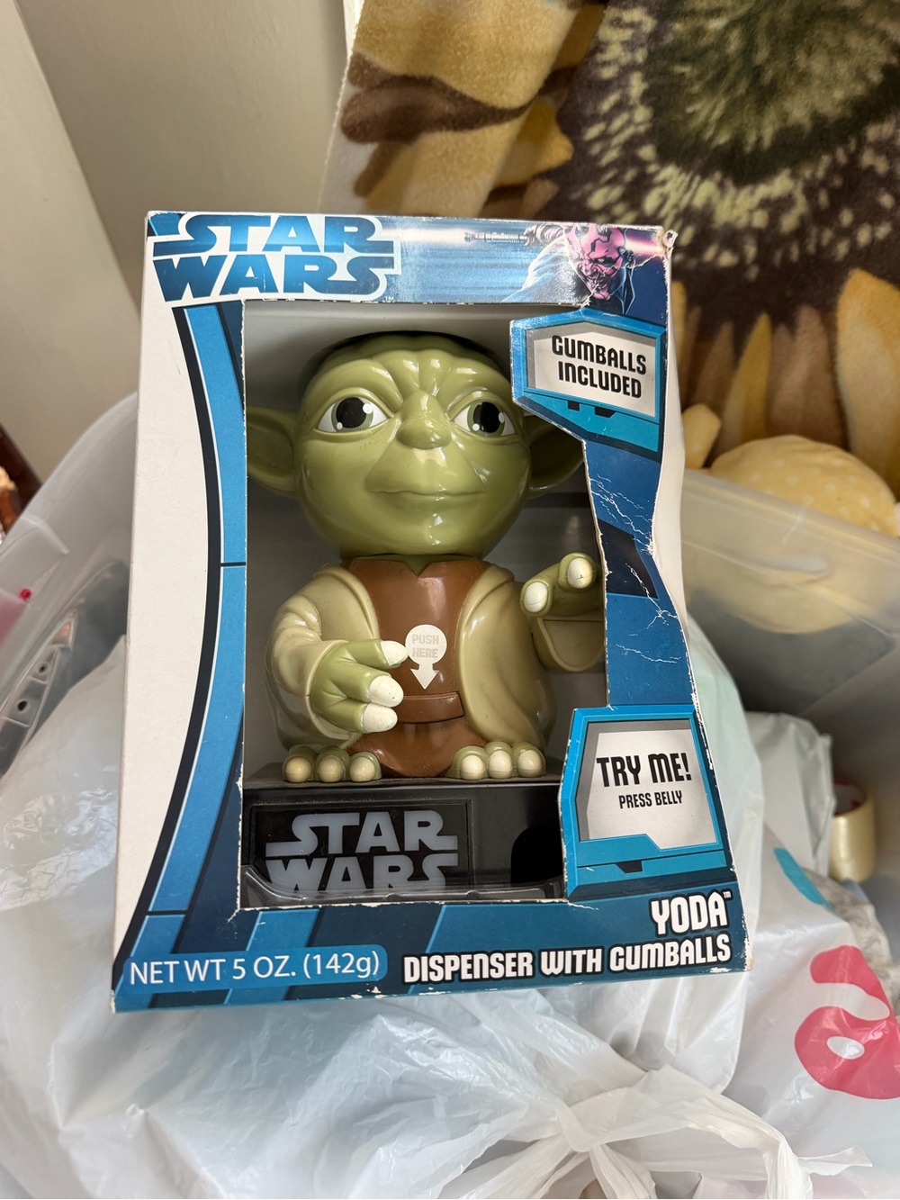 Star Wars Yoda Gumball Dispenser Green and Brown